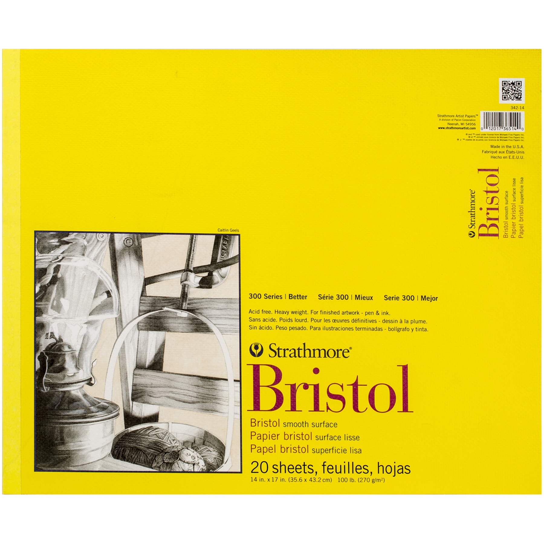 Strathmore Bristol Smooth Paper Pad 20 Sheets