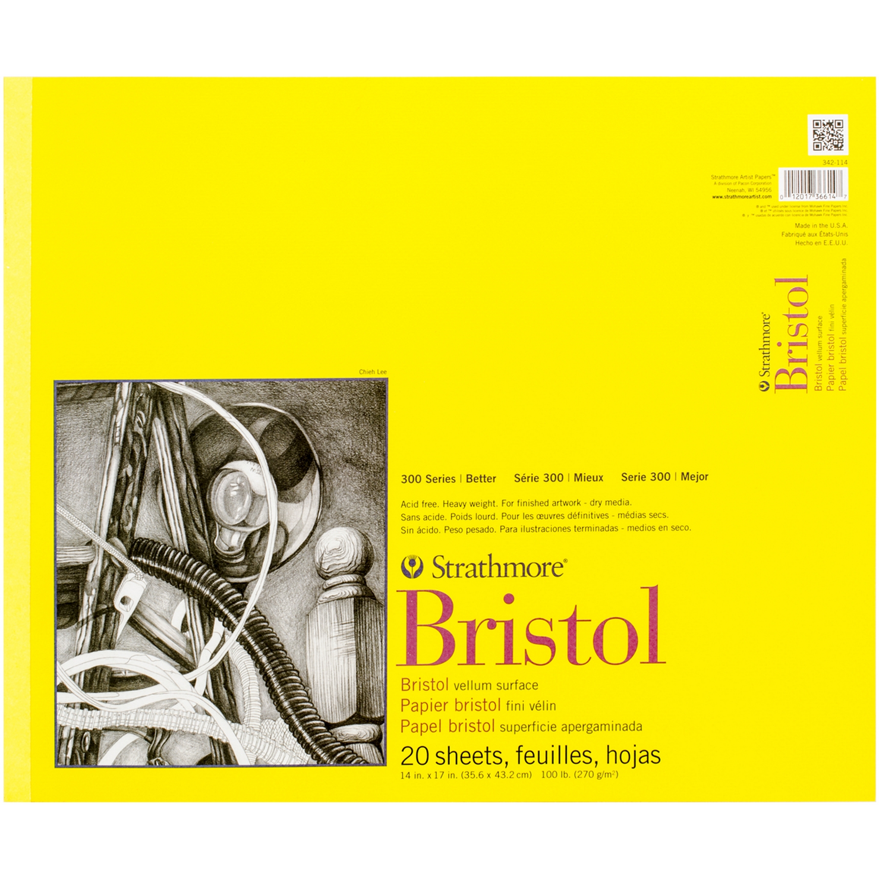 Strathmore Bristol Vellum Paper Pad 20 Sheets