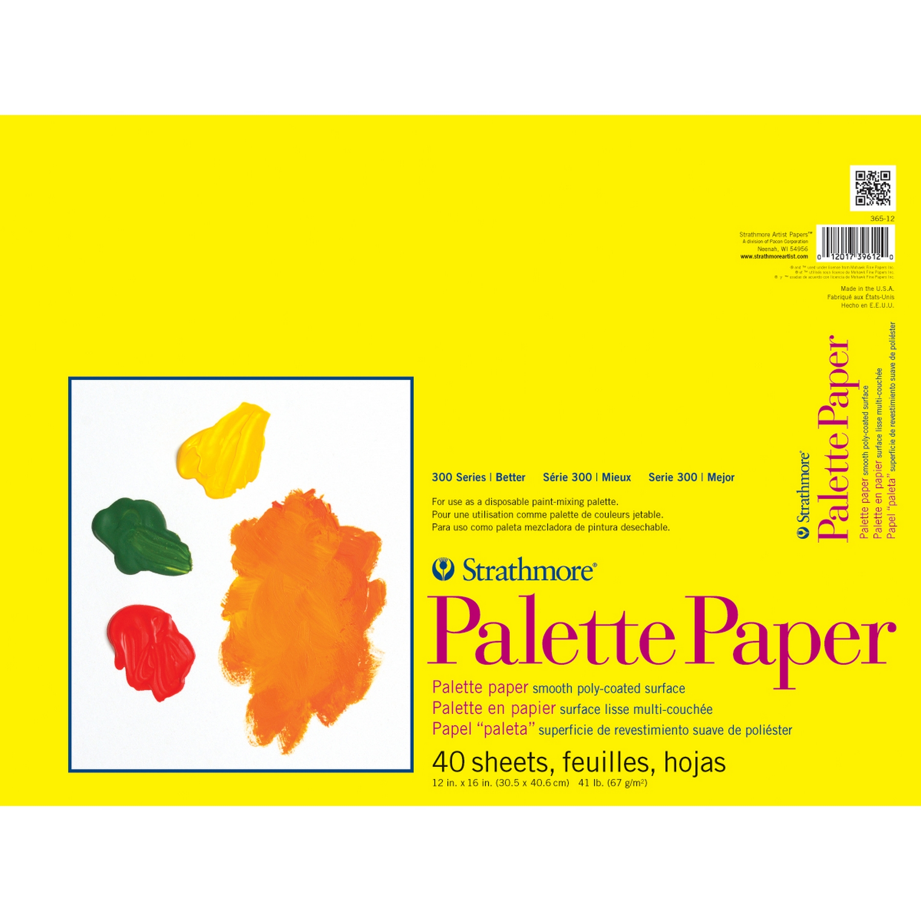 Strathmore Palette Paper Pad 12"X16" 40 Sheets