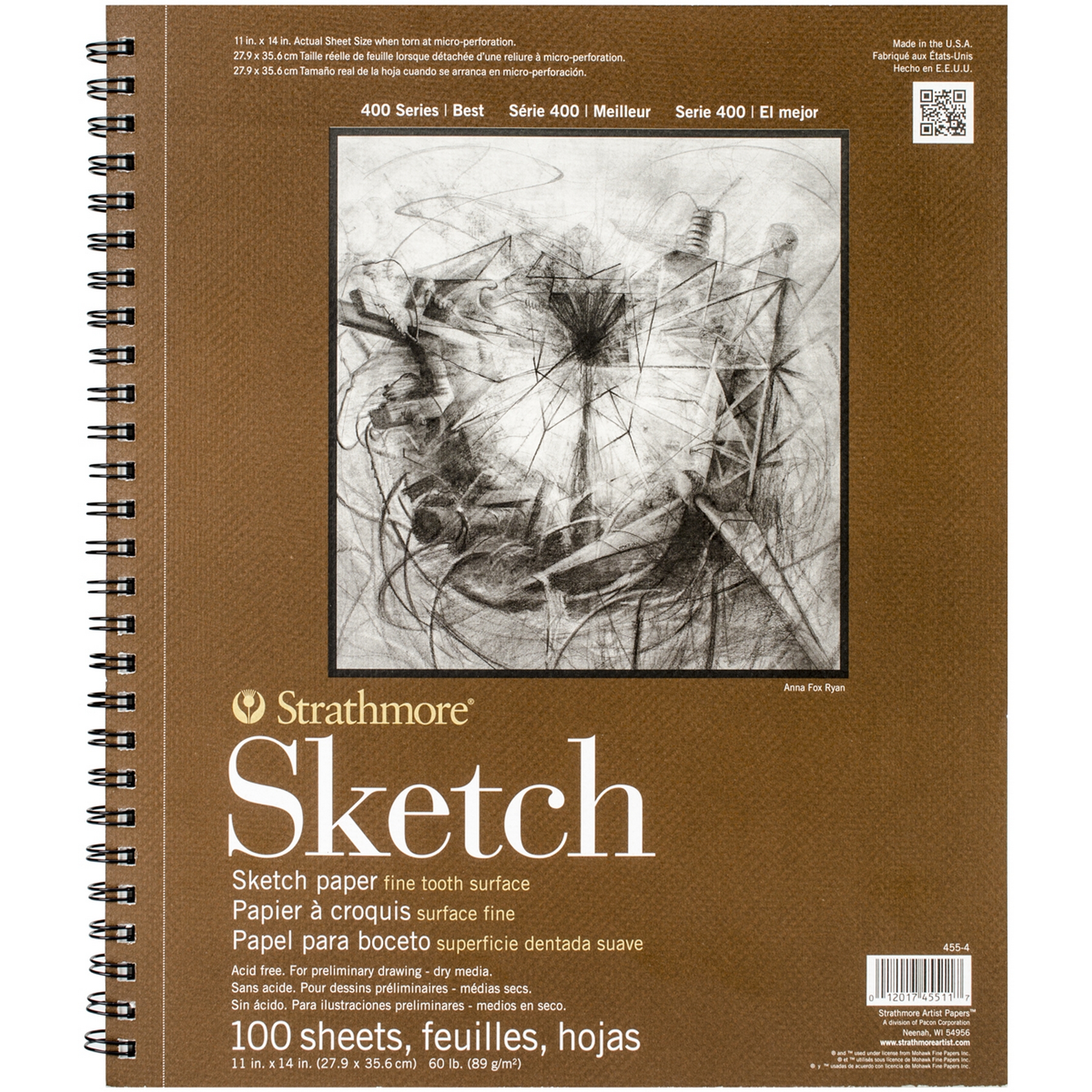 Strathmore Sketch Spiral Paper Pad 100 Sheets