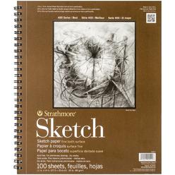 PACON PAPERS 4555 SKETCH SPIRAL PAD 60LB 100 SHEETS 14X17 STRATHMORE