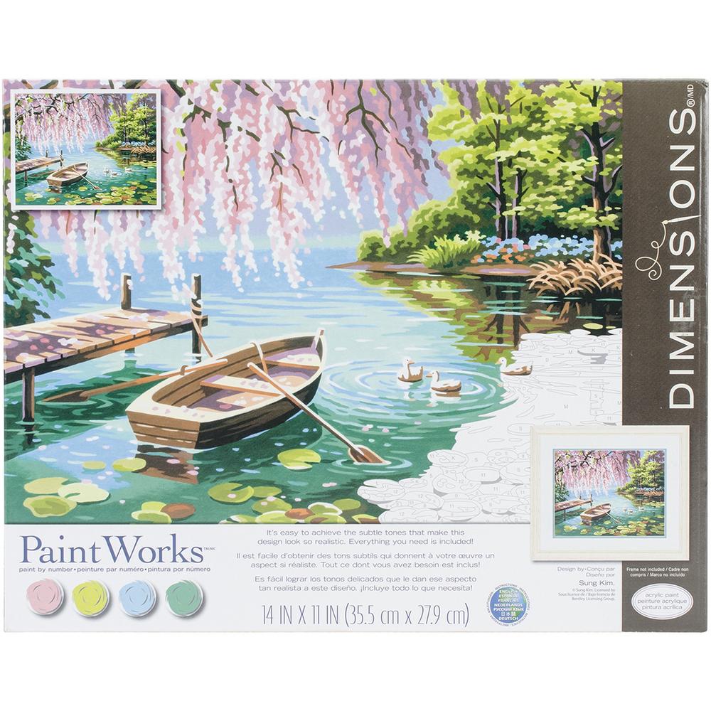 Dimensions Paint Works Paint By Number Kit 14"X11" Willow Spring Beauty