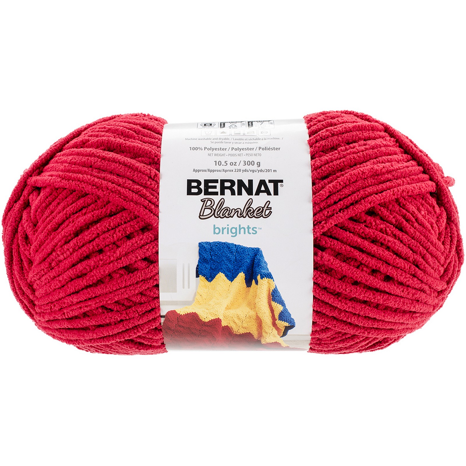 Bernat Blanket Brights Big Ball Yarn Racecar Red