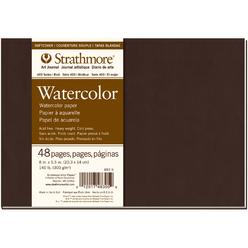 Strathmore 483-5 Softcover Watercolor Art Journal, 8" x 5.5", White, 24 Sheets