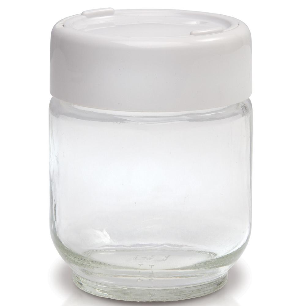 Euro Cuisine GY2640 Set/ 8 Glass jars with date setting lid