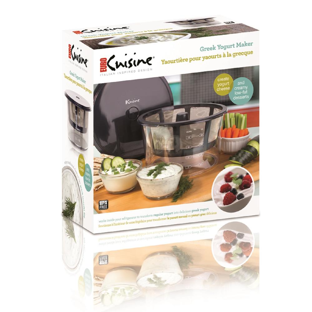 Euro Cuisine GY60 Greek Yogurt Maker With Stainless Steel Strainer