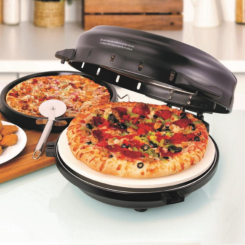 Euro Cuisine PM600 Electric Rotating Pizza Maker - Oven