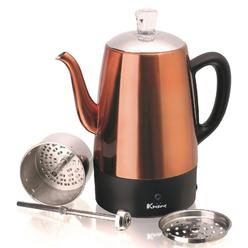 Euro Cuisine Stainless Steel Electric Coffee Percolator - 8 Cups