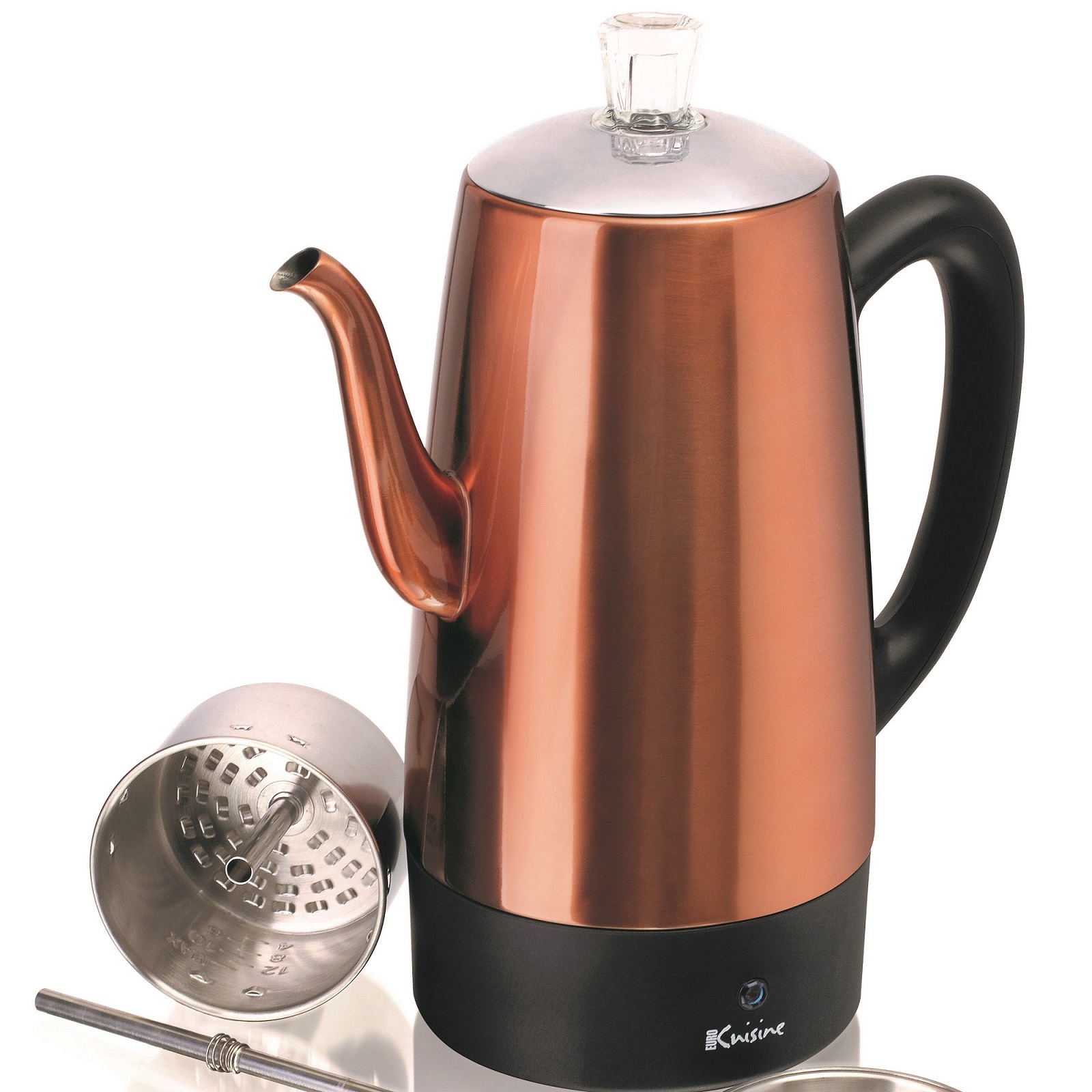 APOXCON Camping Coffee Pot with Glass Knob Top, 9 Cups Stainless Steel  Percolator Coffee Pot Coffee Maker for Campfire or Stovetop Coffee Making