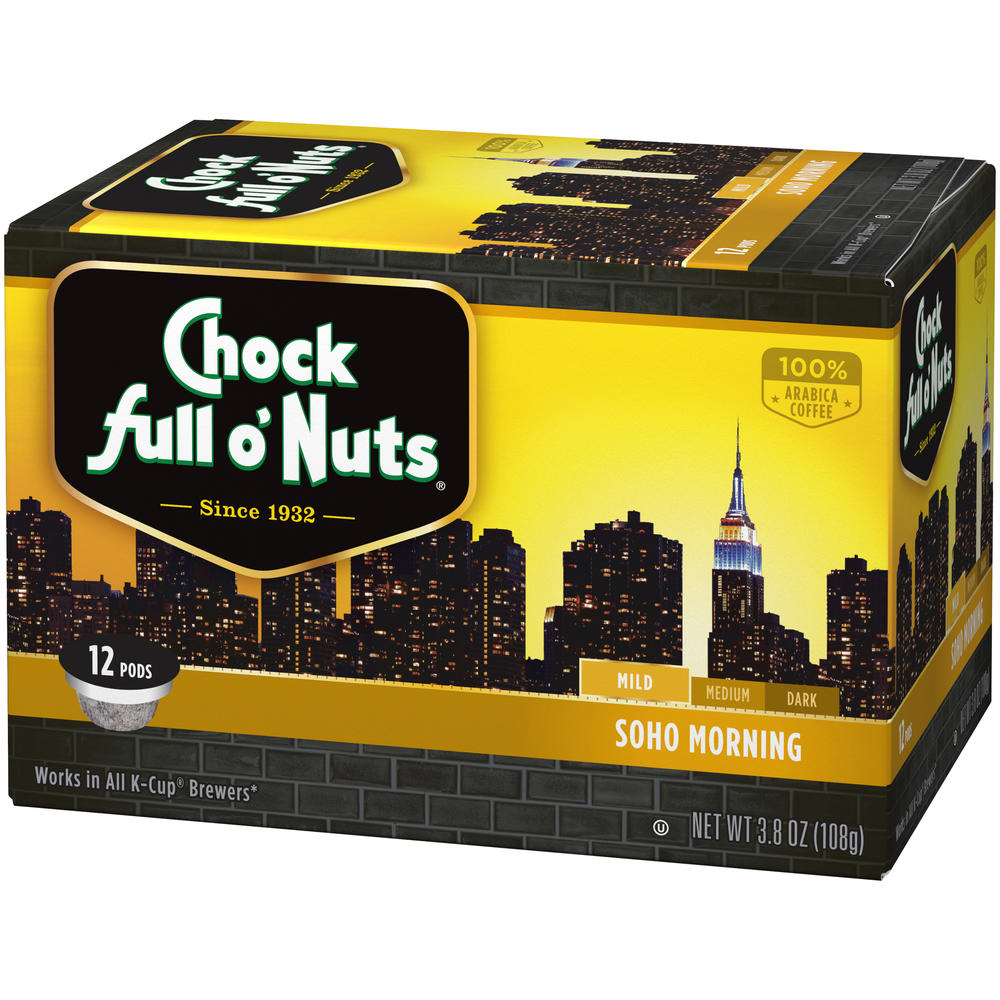 Chock Full o' Nuts Chock full o&#8217; Nuts&#174; Soho Morning Mild Roast Coffee Single Serve Pods,12 ct Box