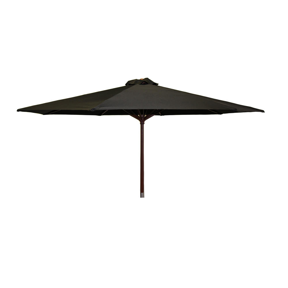 DestinationGear Classic Wood 9 ft Market Umbrella - Black