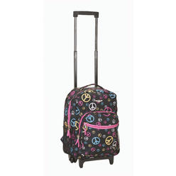 Rockland 17 Inch  ROLLING BACKPACK - PEACE