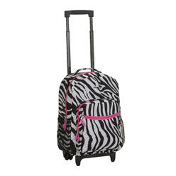 Rockland 17" Rolling Backpack, Pink Giraffe