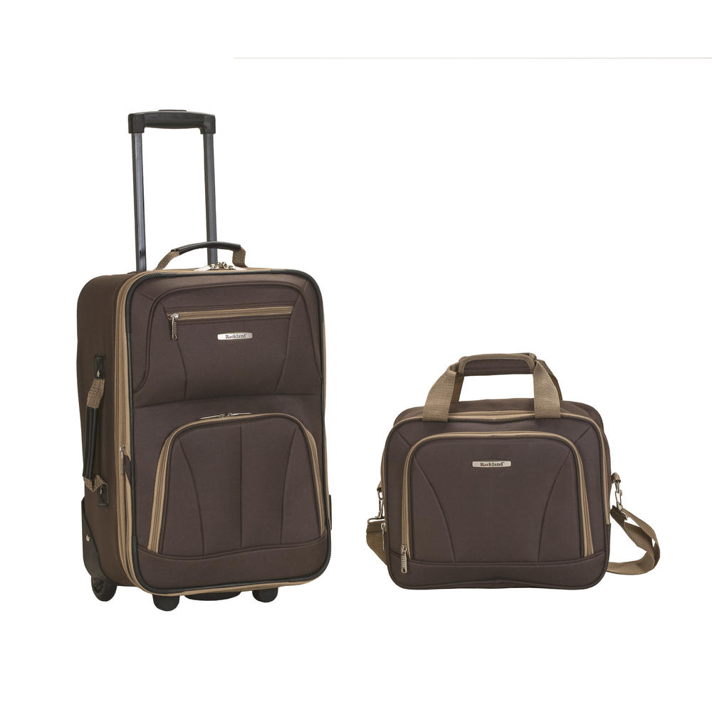 Rockland Rio Expandable 2-Piece Carry On Softside Luggage Set