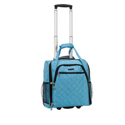Rockland BF31-TURQUOISE Melrose Wheeled Underseat Carry On Luggage - Turquoise