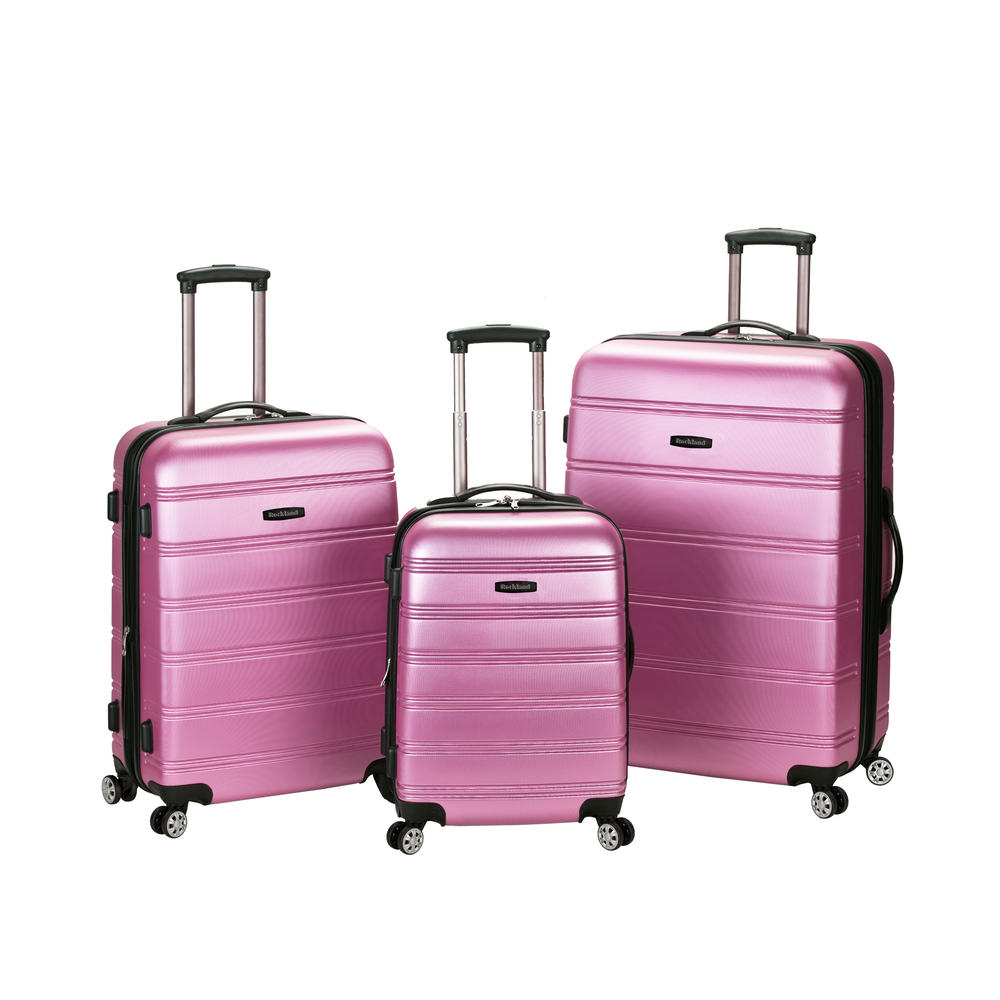 Rockland Fox Luggage Melbourne Pick 3 Pc ABS Spinner Luggage Set