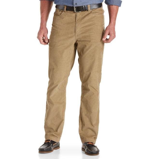 True Nation Men's Big and Tall Comfort-Fit Corduroy Pants
