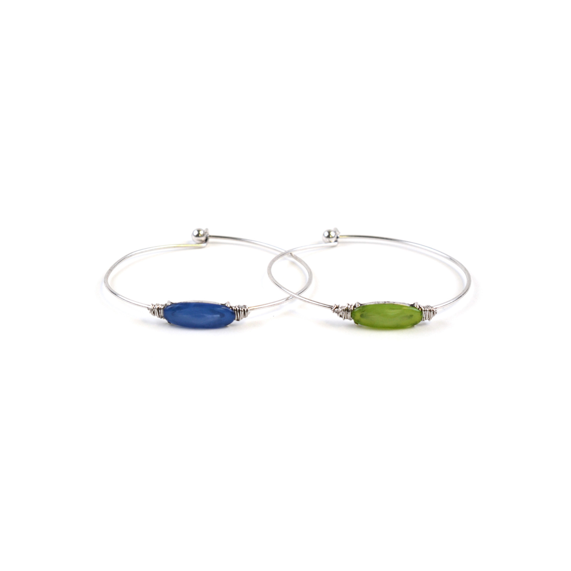 Attention 2-Pc. Bracelet Set, Size: Large, Blue Attention 2-Pc. Bracelet Set, Size: Large, Blue
