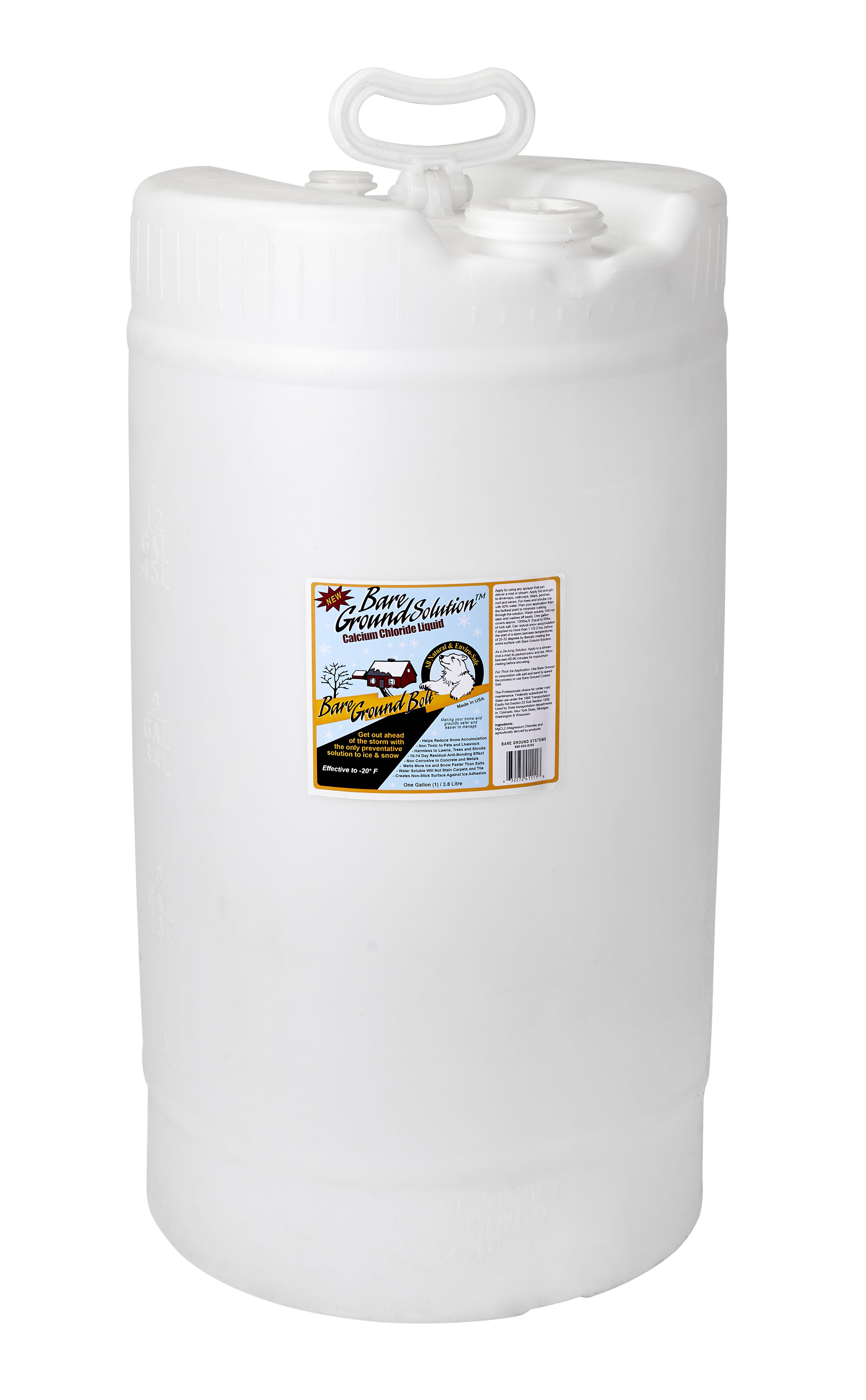 Bare Ground BGB-15DC 15 Gallon Drum Calcium Chloride Liquid
