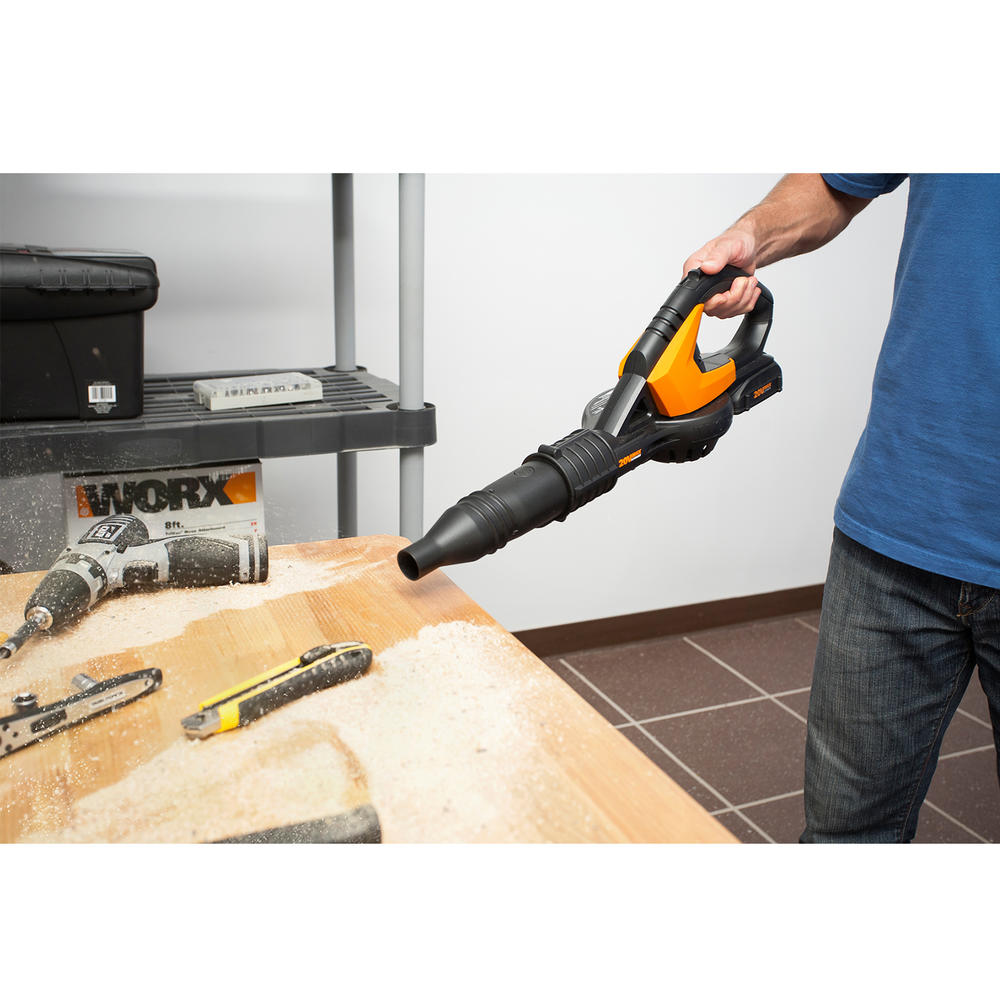Worx WG545.1 20V LI-ION CORDLESS SWEEPER BLOWER with ACCESSORIES