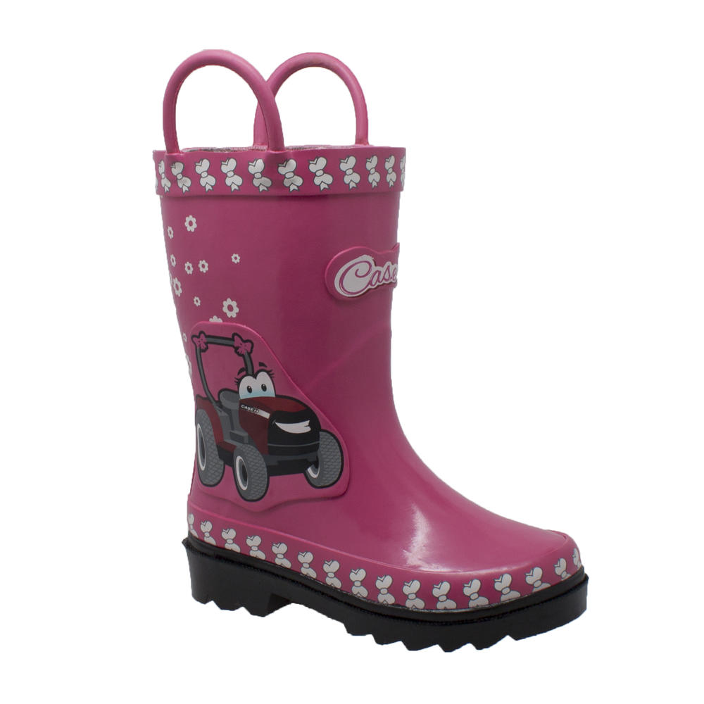 Caseh International Harvester Children's 3D "Fern Farmall" Pink Rubber Boot