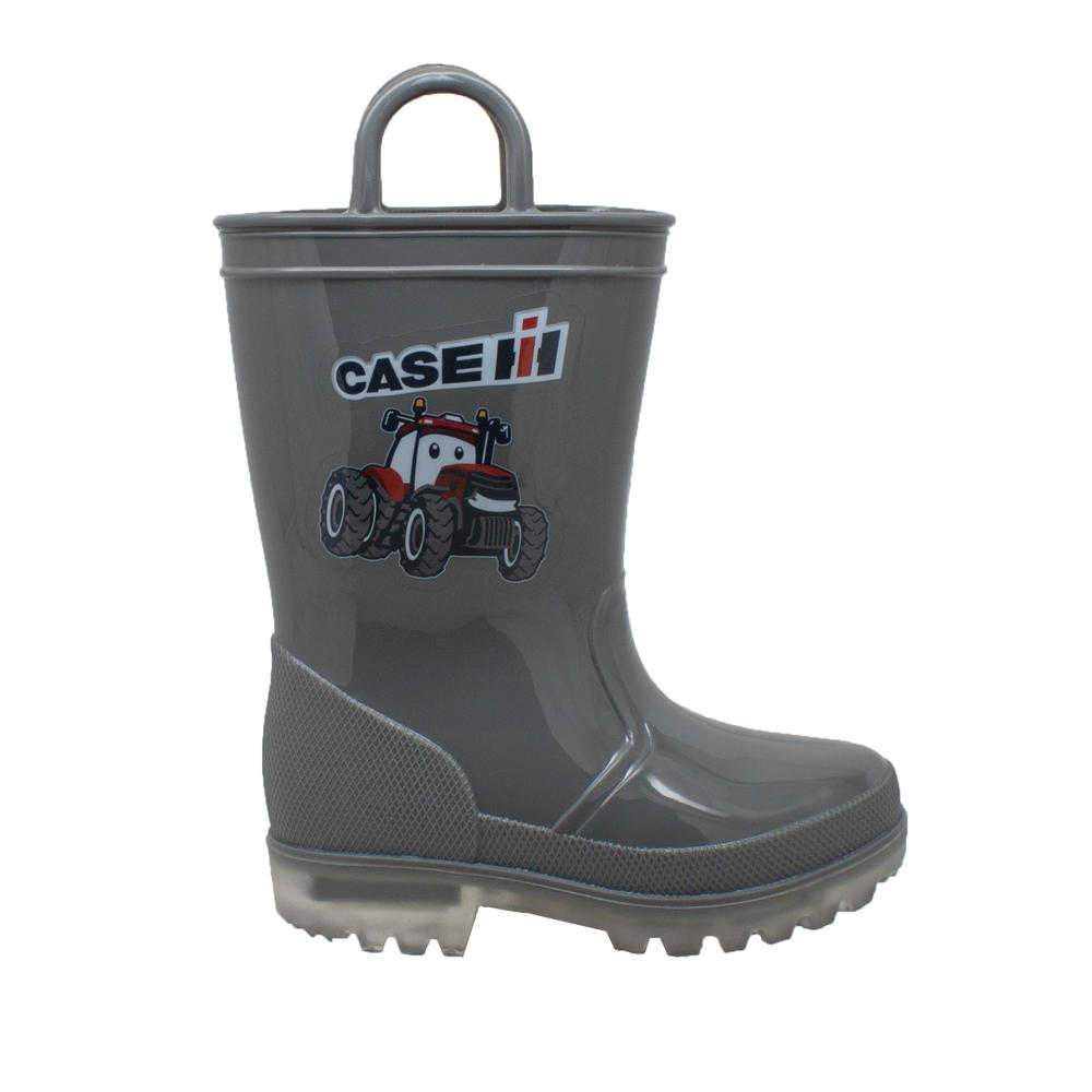 Caseh International Harvester Children's Grey PVC Boot with Light-Up Outsole