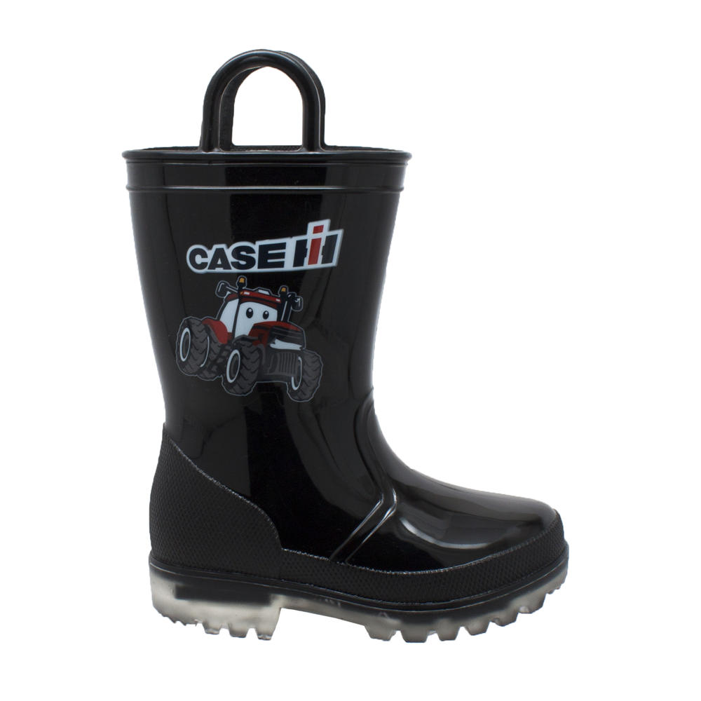 Caseh International Harvester Toddler's Black PVC Boot with Light-Up Outsole