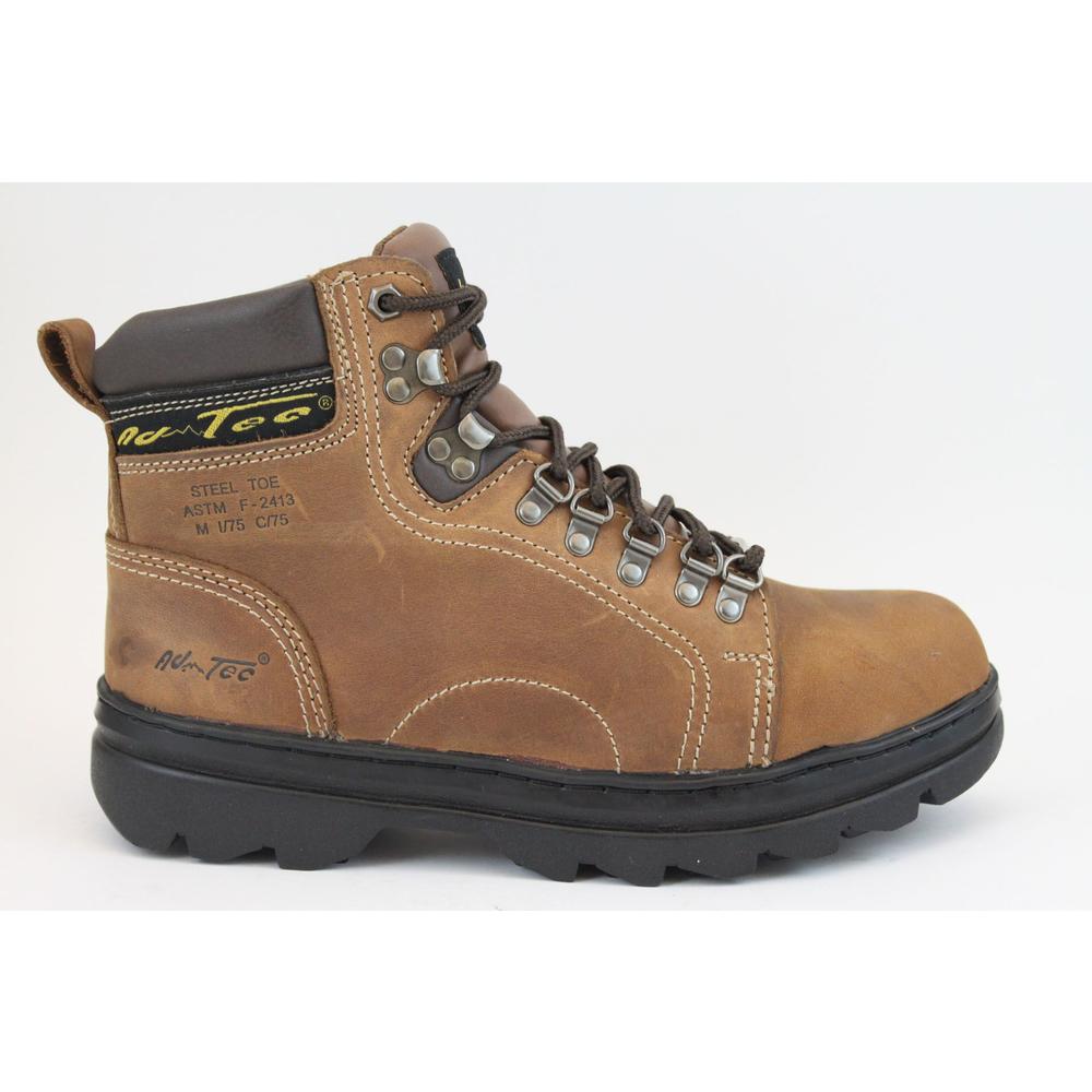 AdTec Men's 6" Steel Toe Hiker Boot 1977 Wide Width Available - Brown