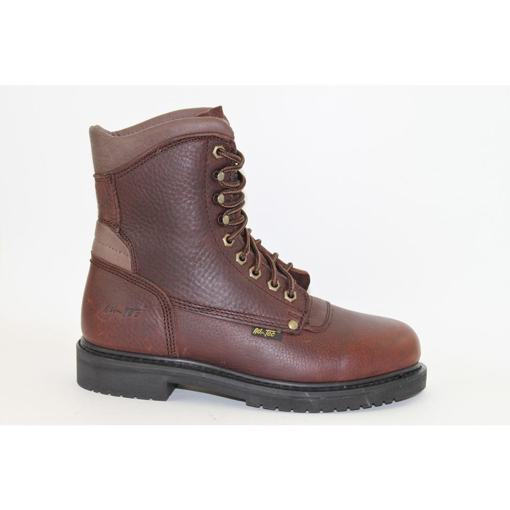 AdTec Men's 8" Soft Toe Work Boot 1623 Wide Width Available - Brown