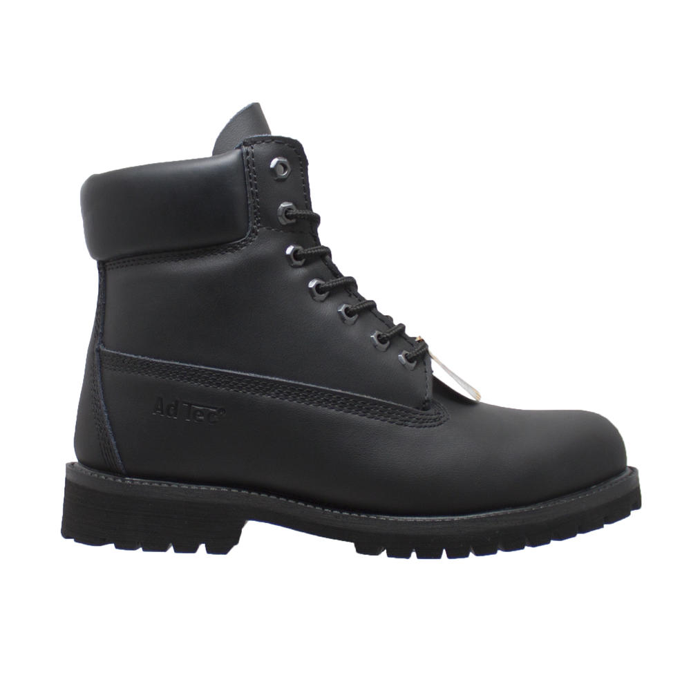 AdTec Men's 6" Steel Toe Work Boot Wide Width Available - Black