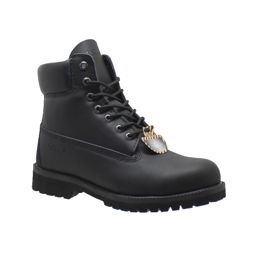 AdTec Men's 6" Steel Toe Work Boot Wide Width Available - Black