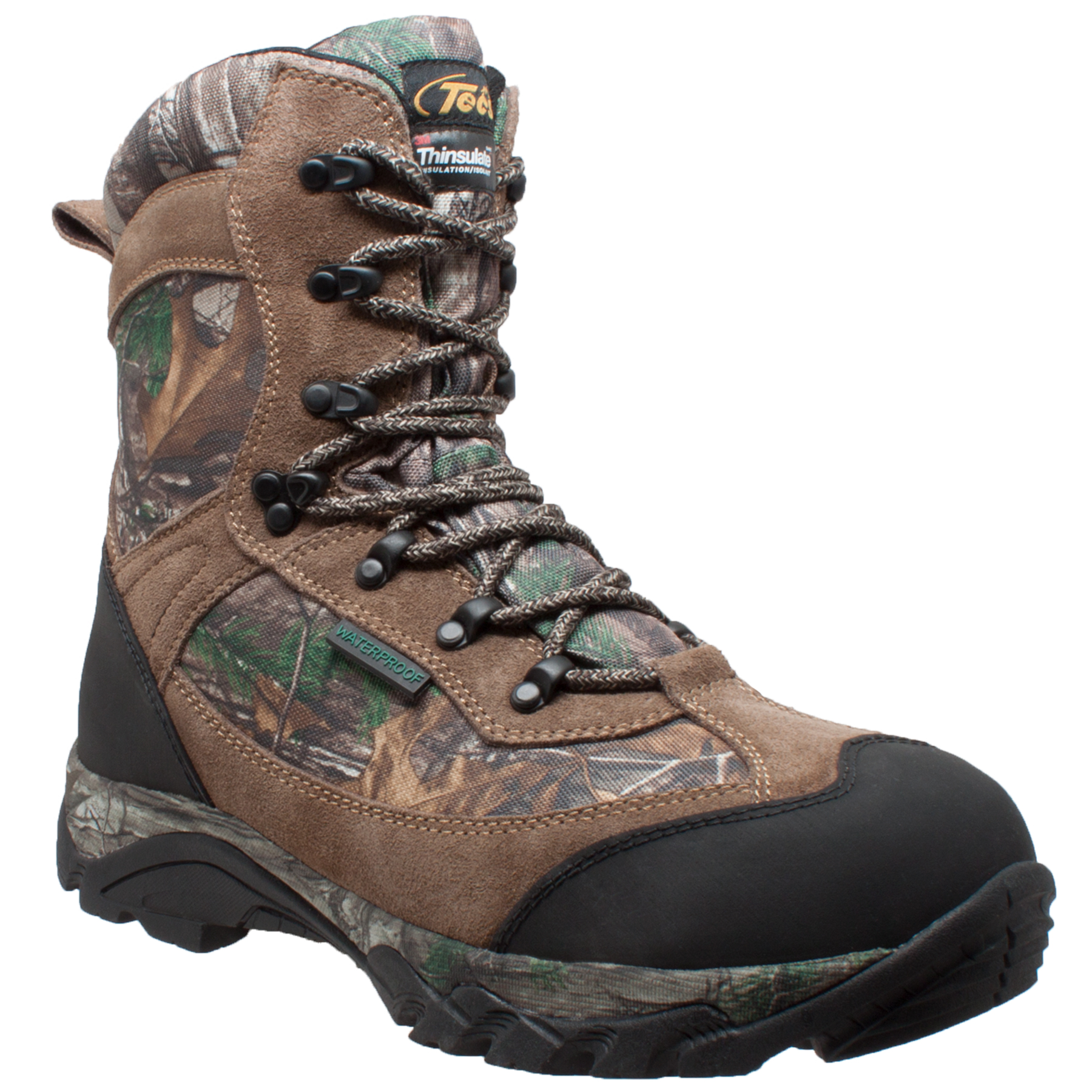 Tecs Men's 9" Waterproof Hunting Boot Wide Width Available - Real Tree&#8482; Camo