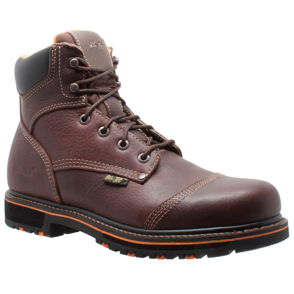 AdTec Men's 6" Soft Toe Comfort Work Boot Wide Width Available - Dark Brown