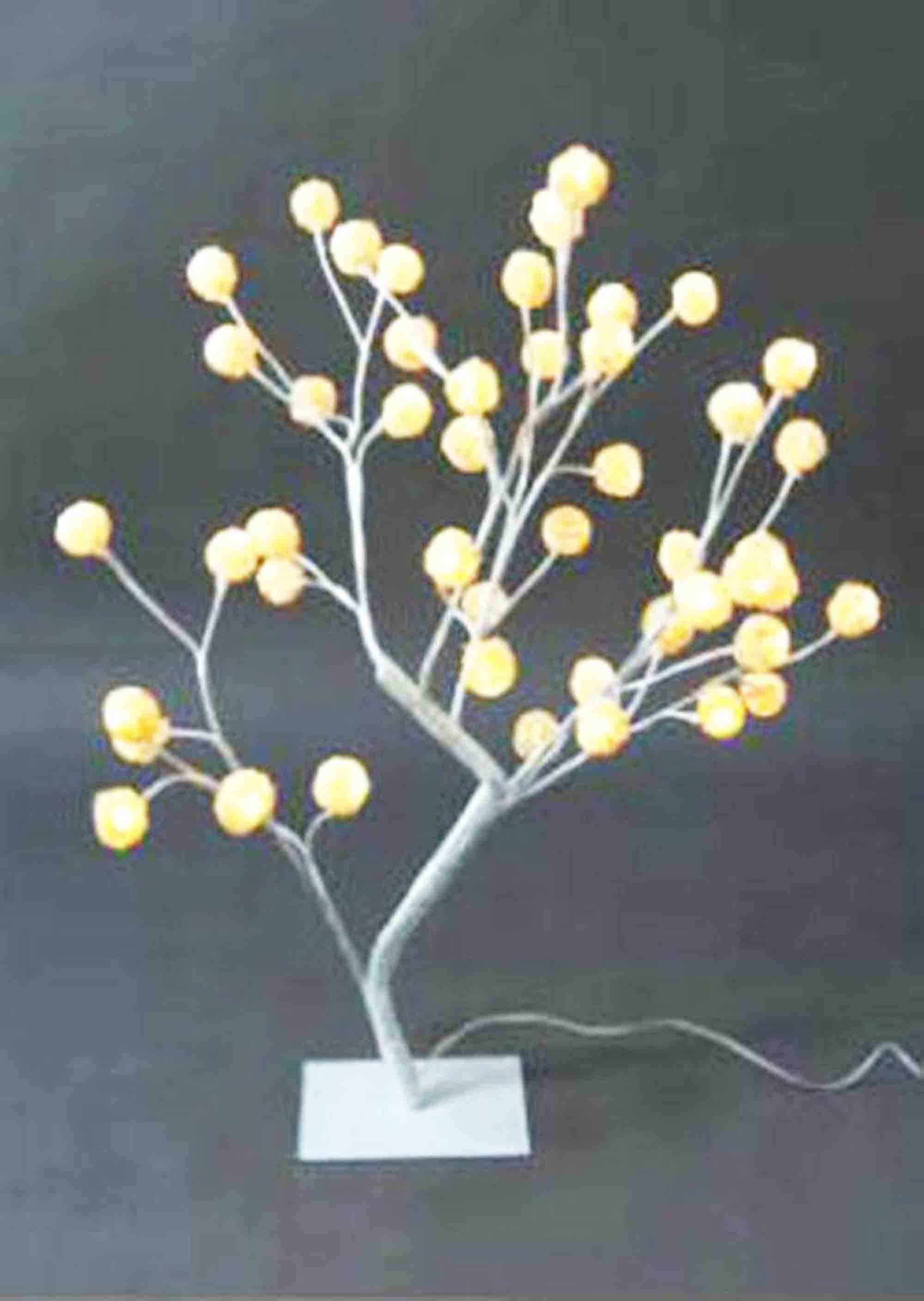 Creative Motion Industries Rattan Ball Tree Light with 32 Lights  17.71 Height  with UL Adapter