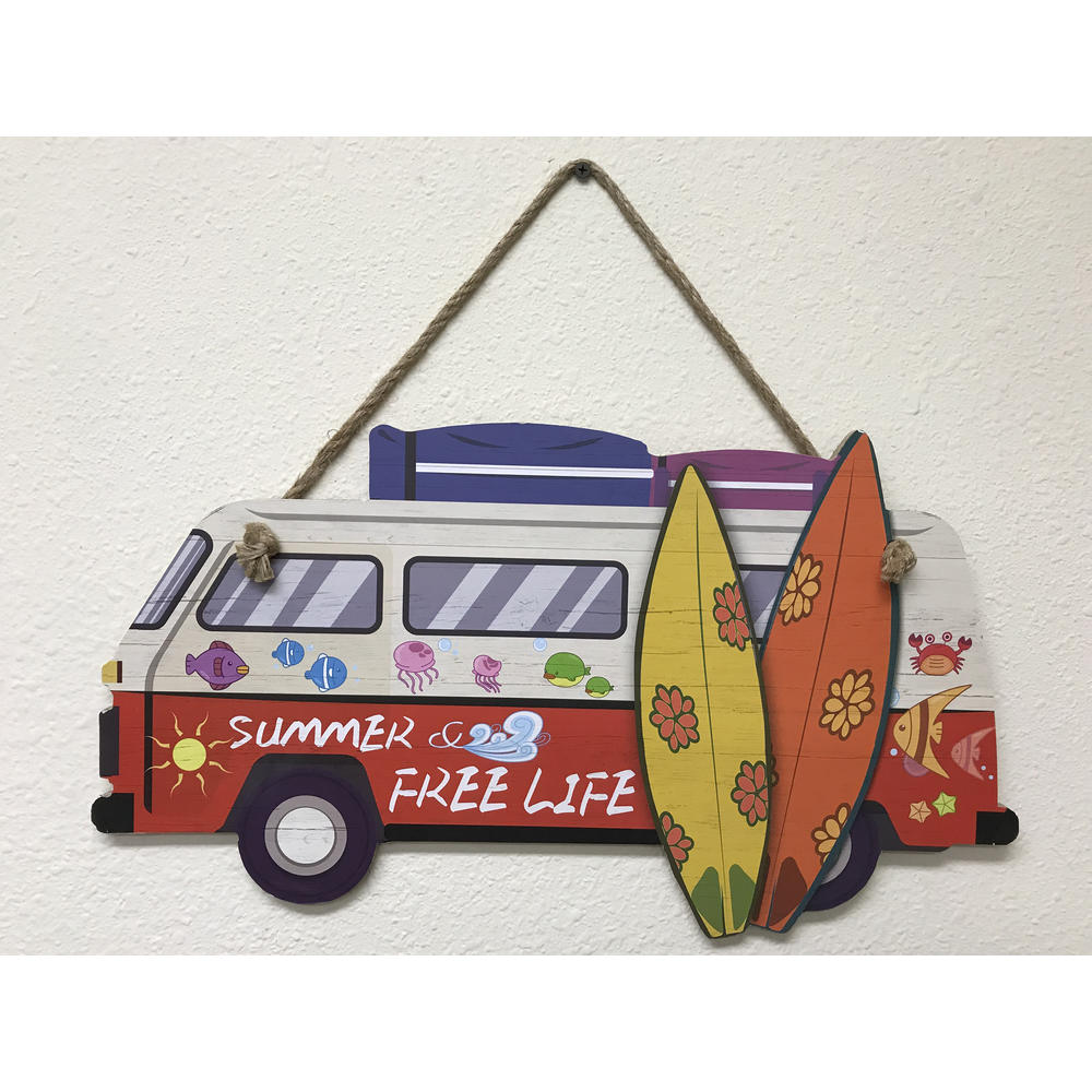 Creative Motion Industries Summer Free Life Sign.  Carefree surf board summer time.  Fun and carefree time.  Accent any room