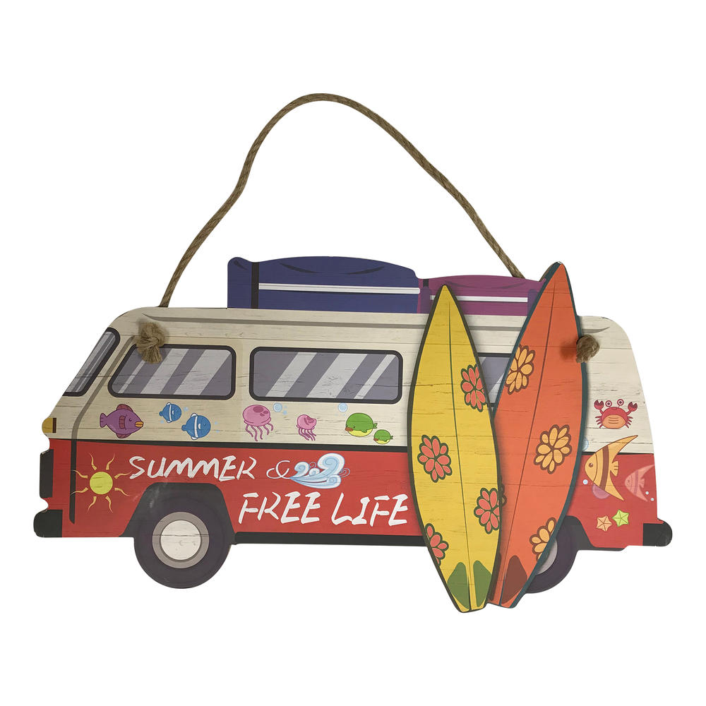 Creative Motion Industries Summer Free Life Sign.  Carefree surf board summer time.  Fun and carefree time.  Accent any room
