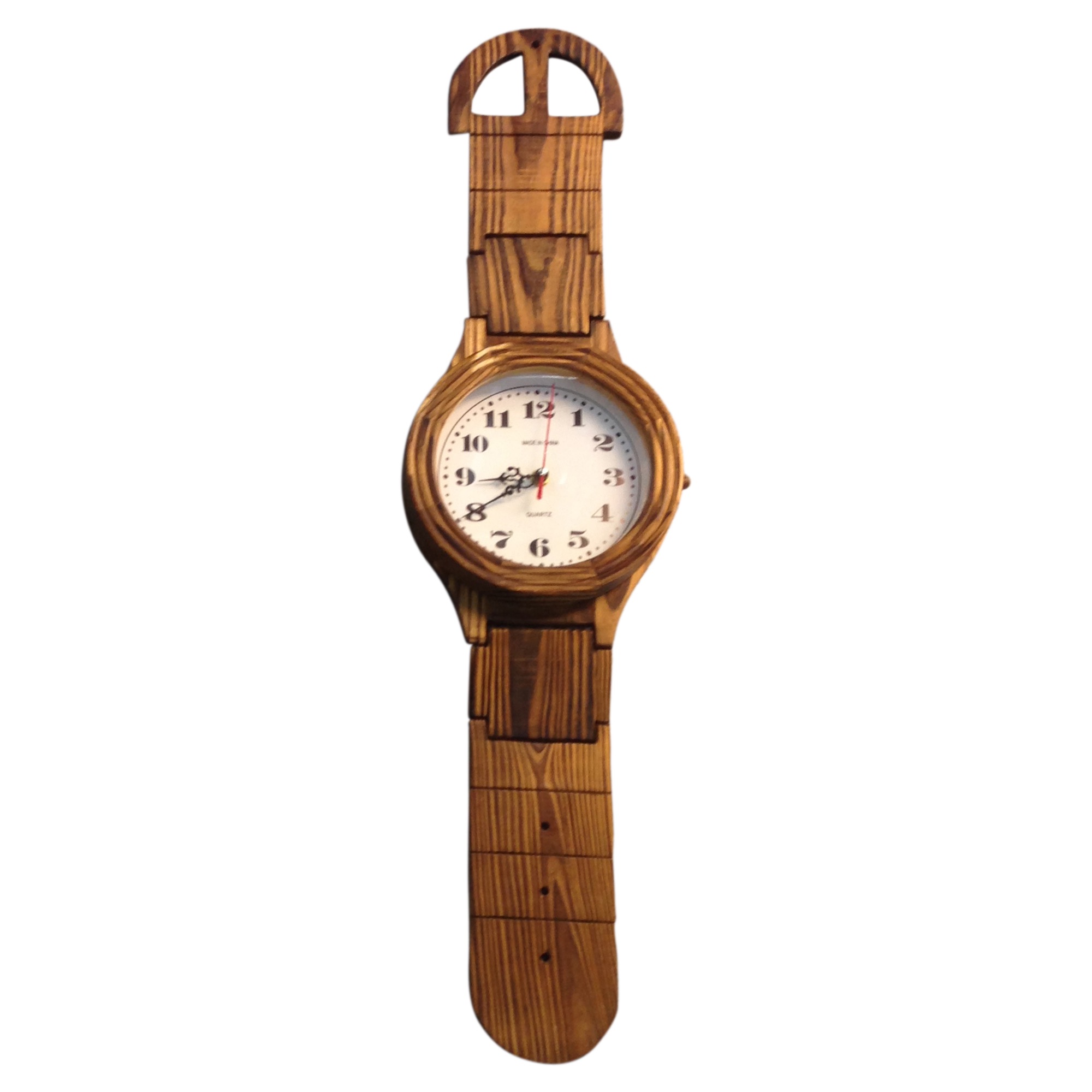 Creative Motion Industries Giant Wooden Wristwatch Wall Clock Shop