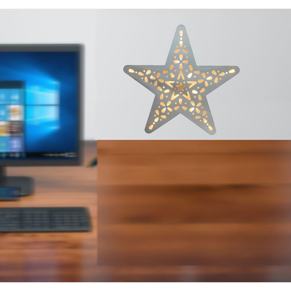 Creative Motion Industries LED Star Light  WITH PVC Holographic Paper for home, wall, office, Christmas Tree top decor