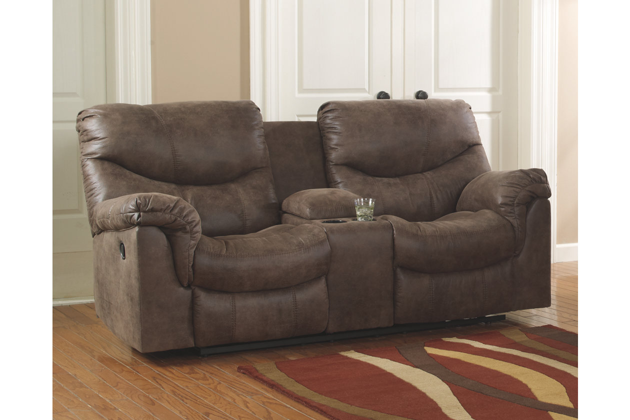 Signature Design by Ashley Alzena Reclining Loveseat with Console