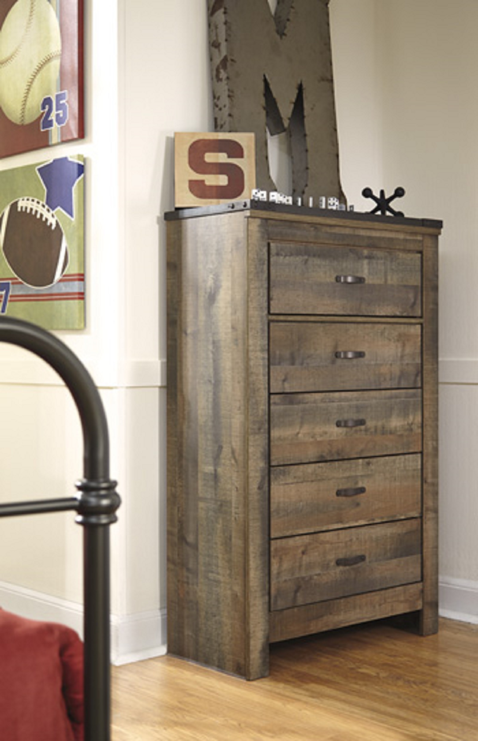 signature design by ashley trinell dresser Amazon.com: Signature Design by Ashley Trinell Rustic 6 Drawer Dresser with  Safety Stop for Bedroom, Dark Brown : Home & Kitchen