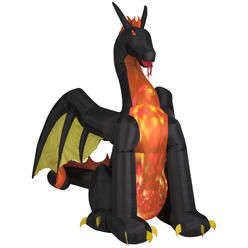 Gemmy Airblown Inflatables Gemmy 50202 Animated Airblown Fire & Ice Dragon, 9 foot