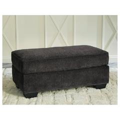 Signature Design by Ashley Charenton Collection Charcoal Ottoman