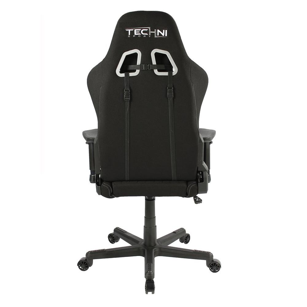 Techni Sport Fabric Ergonomic High Back Racer Style Video Gaming Chair - Black