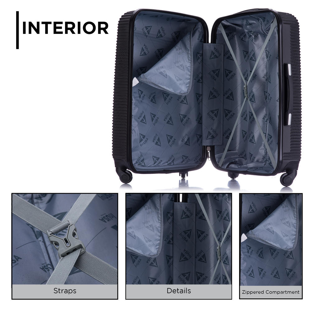 INUSA Royal lightweight hardside spinner 32 inch Black