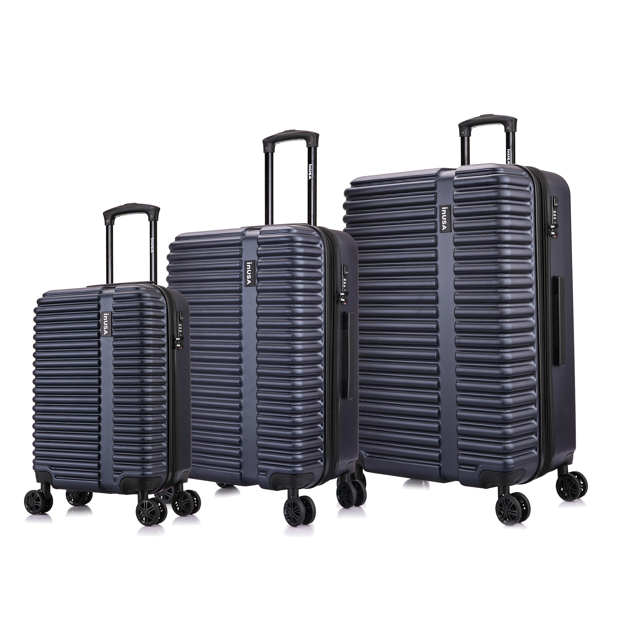 INUSA Ally lightweight hardside spinner 3 piece luggage set  20'',24'', 28'' inch