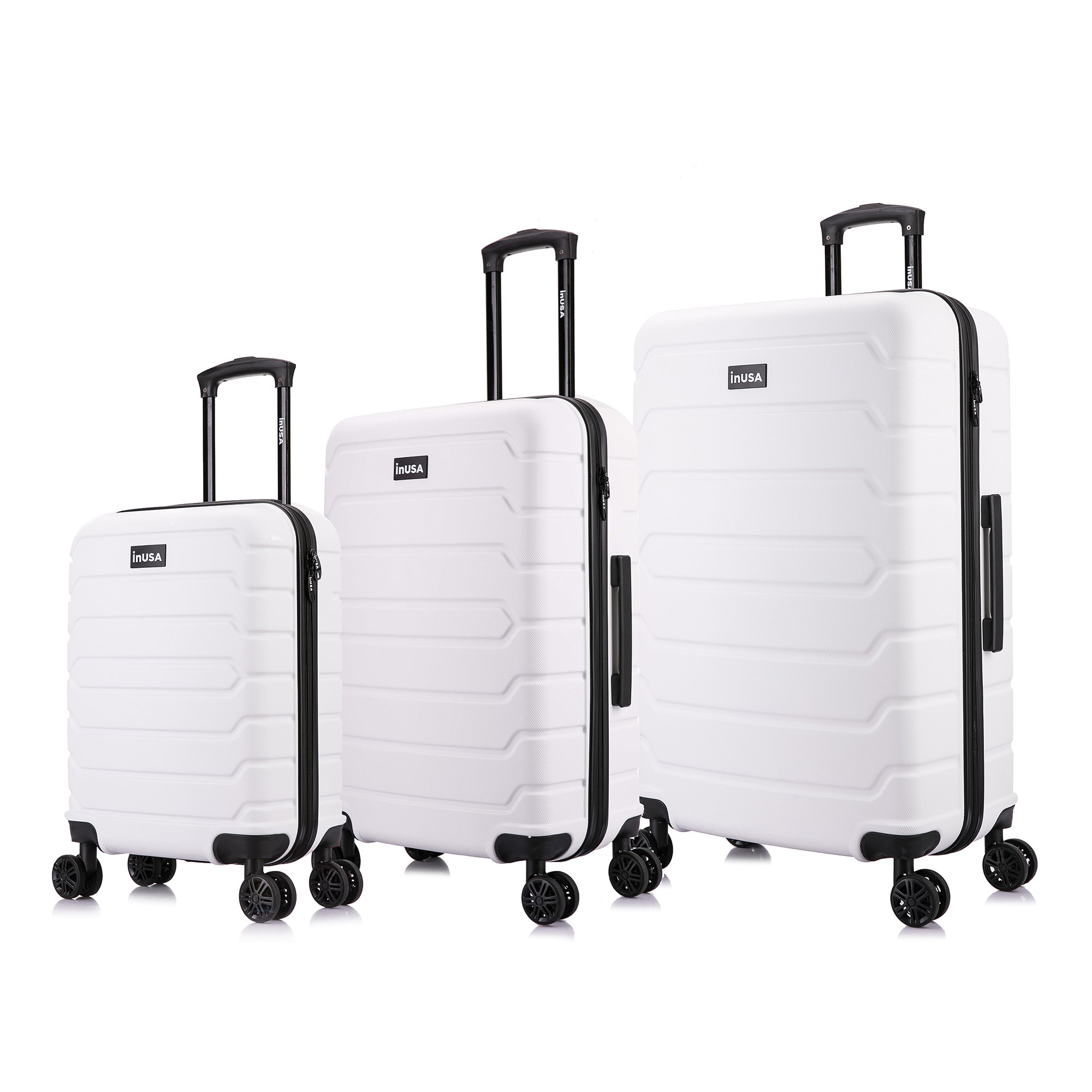 INUSA Trend lightweight hardside spinner 3 piece luggage set  20'',24'', 28'' inch