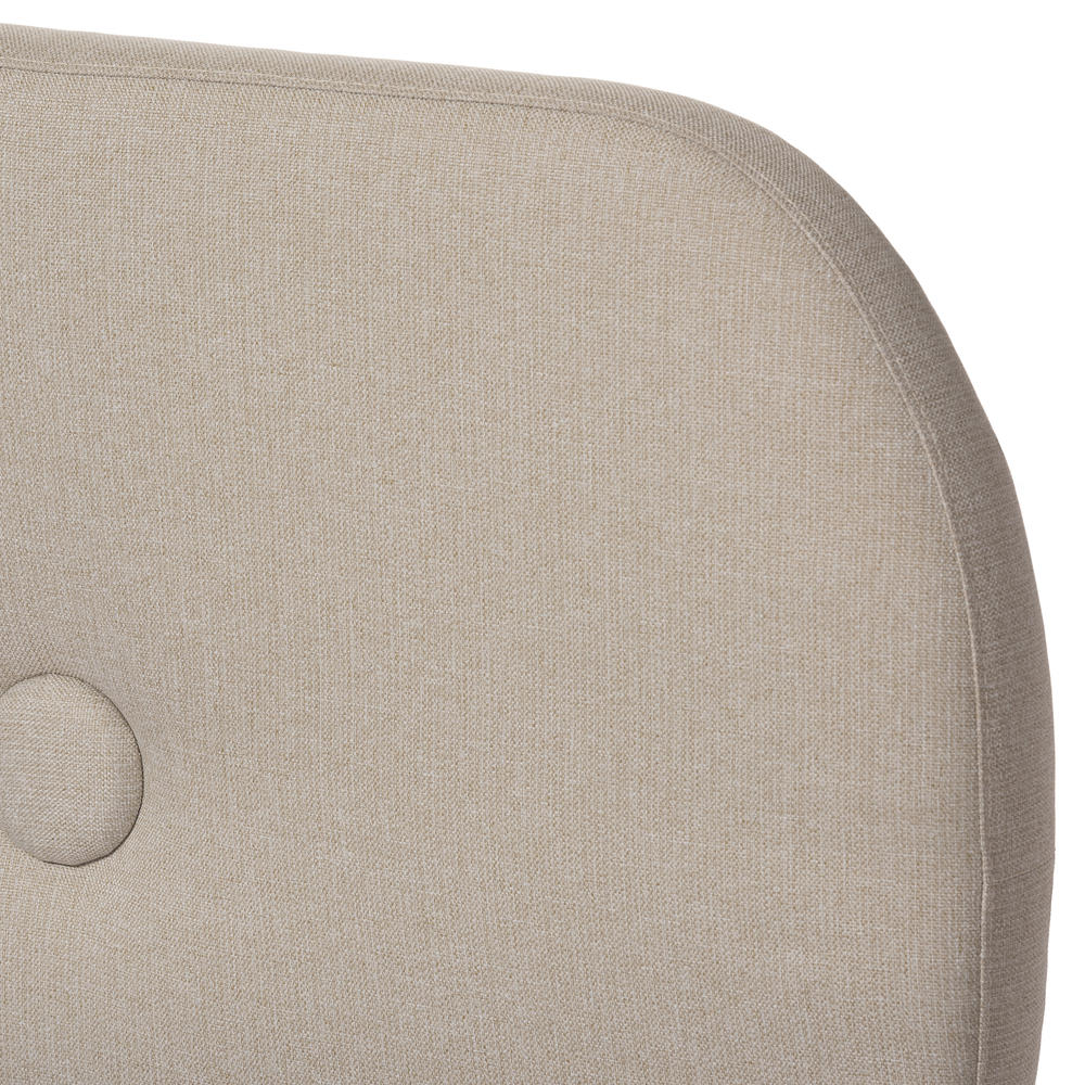 Baxton Studio Penelope MidCentury Modern Solid Walnut Wood Light Beige