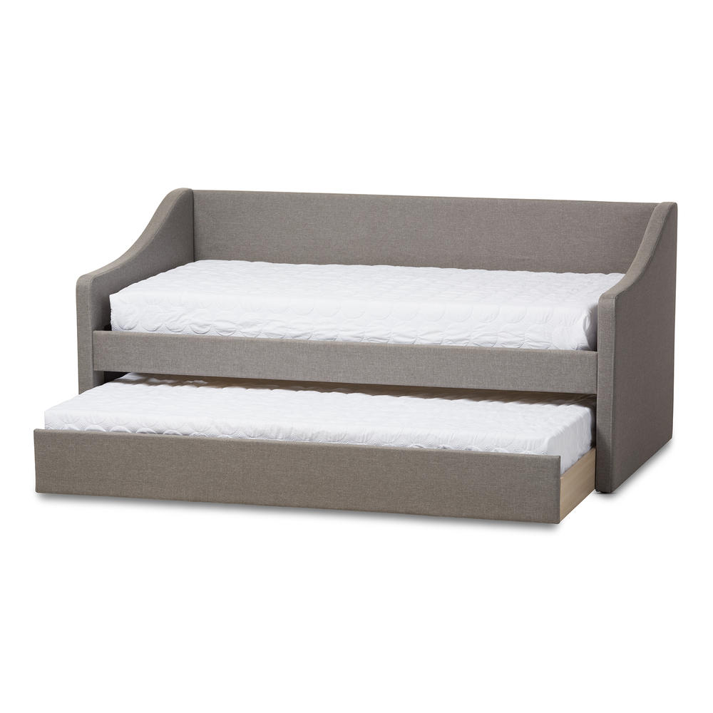 Baxton Studio Barnstorm Modern and Contemporary Grey Fabric Upholstered ...