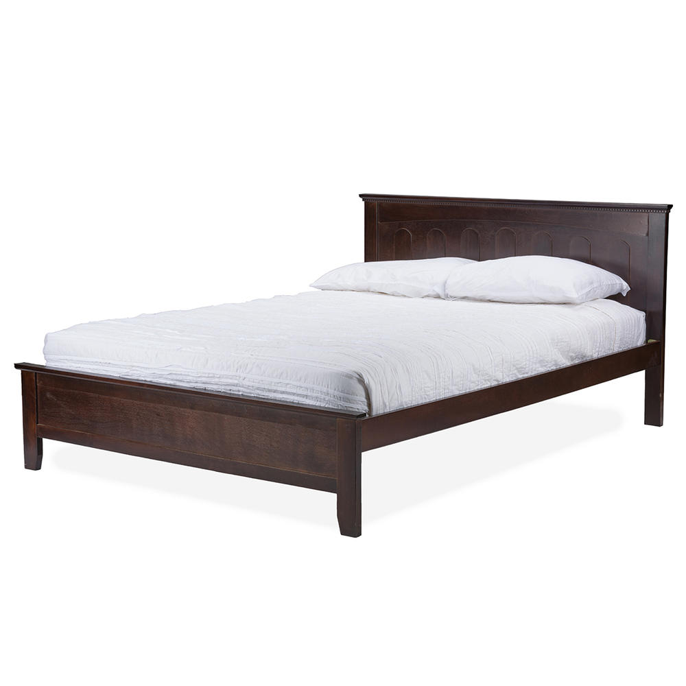Baxton Studio Spuma Cappuccino Wood Contemporary Full-Size Bed