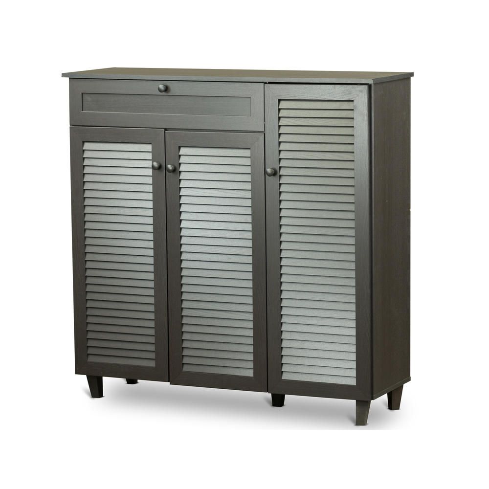 Baxton Studio Pocillo Wood Shoe Storage